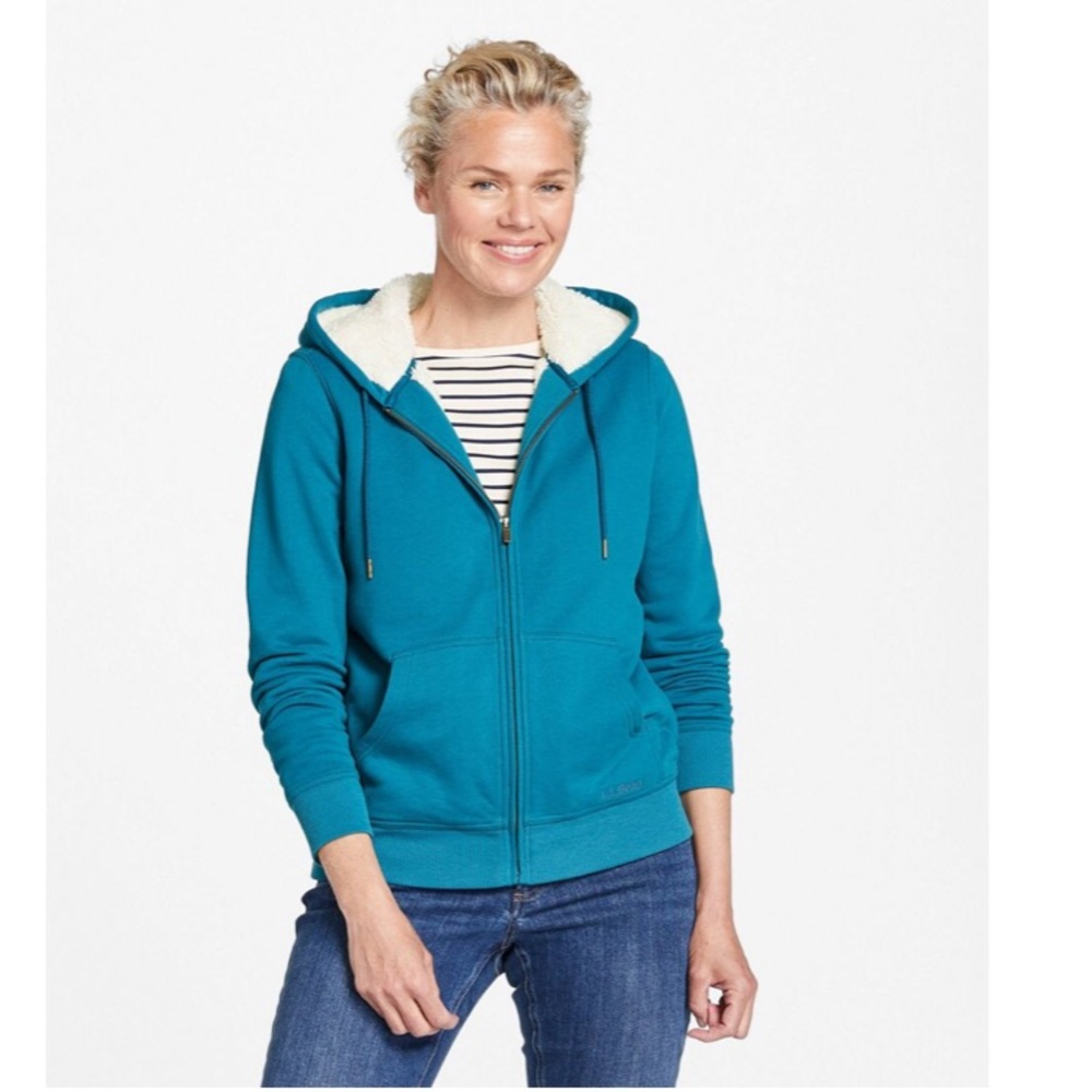 L.L. Bean Sherpa-Lined Hoodie Sweatshirt